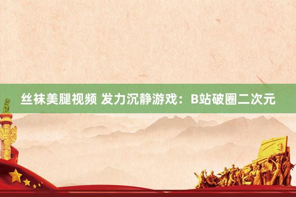 丝袜美腿视频 发力沉静游戏：B站破圈二次元