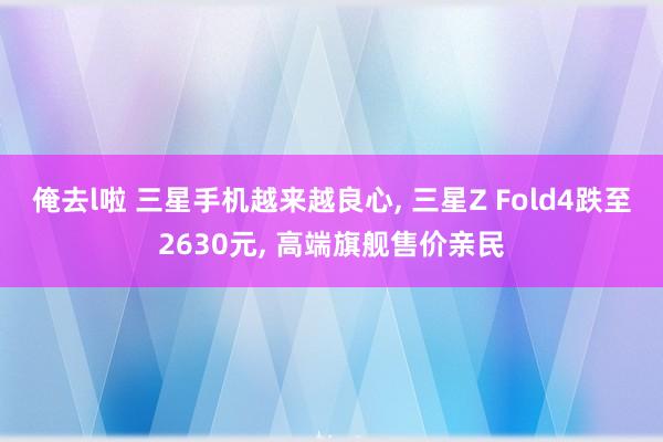 俺去l啦 三星手机越来越良心， 三星Z Fold4跌至2630元， 高端旗舰售价亲民