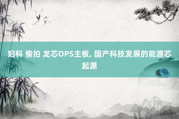 妇科 偷拍 龙芯OPS主板， 国产科技发展的能源芯起源