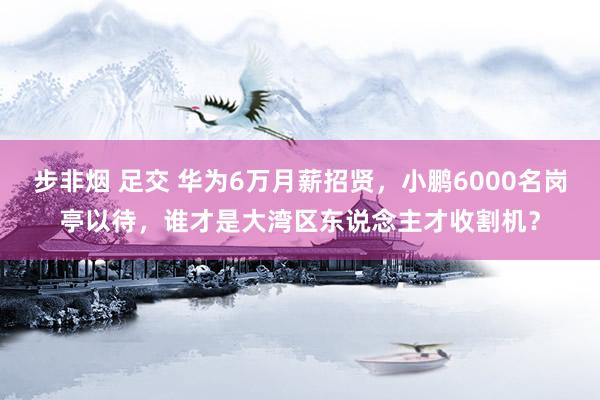步非烟 足交 华为6万月薪招贤，小鹏6000名岗亭以待，谁才是大湾区东说念主才收割机？